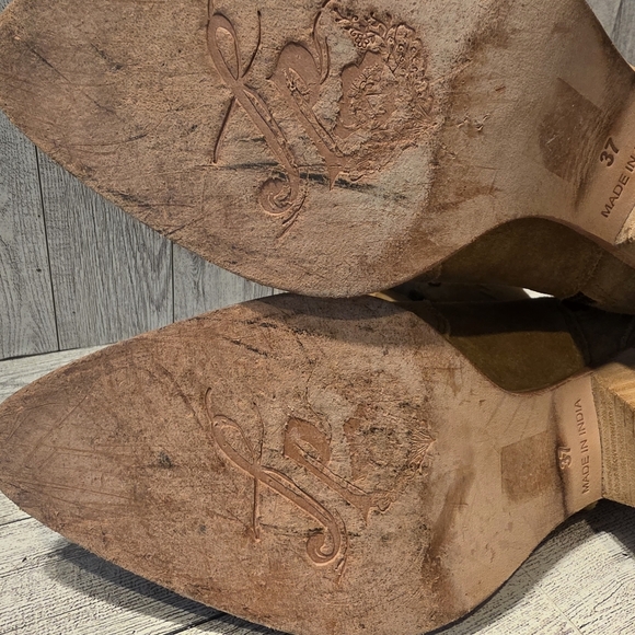 Free People Brown Suede Ankle made  Boots In India Size 37 - Picture 5 of 7